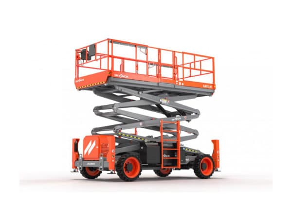 Plateforme ciseaux diesel grand plateau